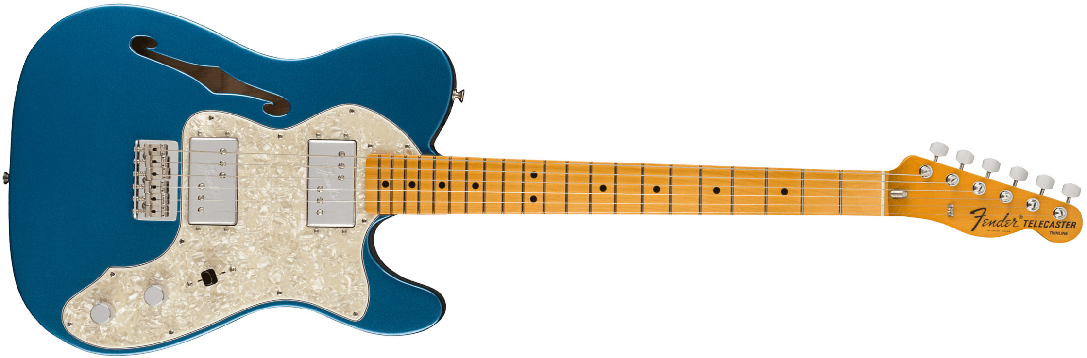 Fender Tele Thinline 1972 American Vintage Ii Usa 2h Ht Mn - Lake Placid Blue - Tel shape electric guitar - Main picture