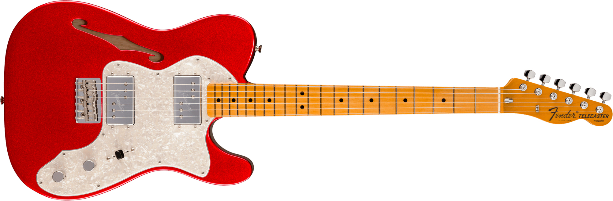 Fender Tele Thinline 1972 American Vintage Ii Usa 2h Ht Mn - Candy Apple Red - Tel shape electric guitar - Main picture