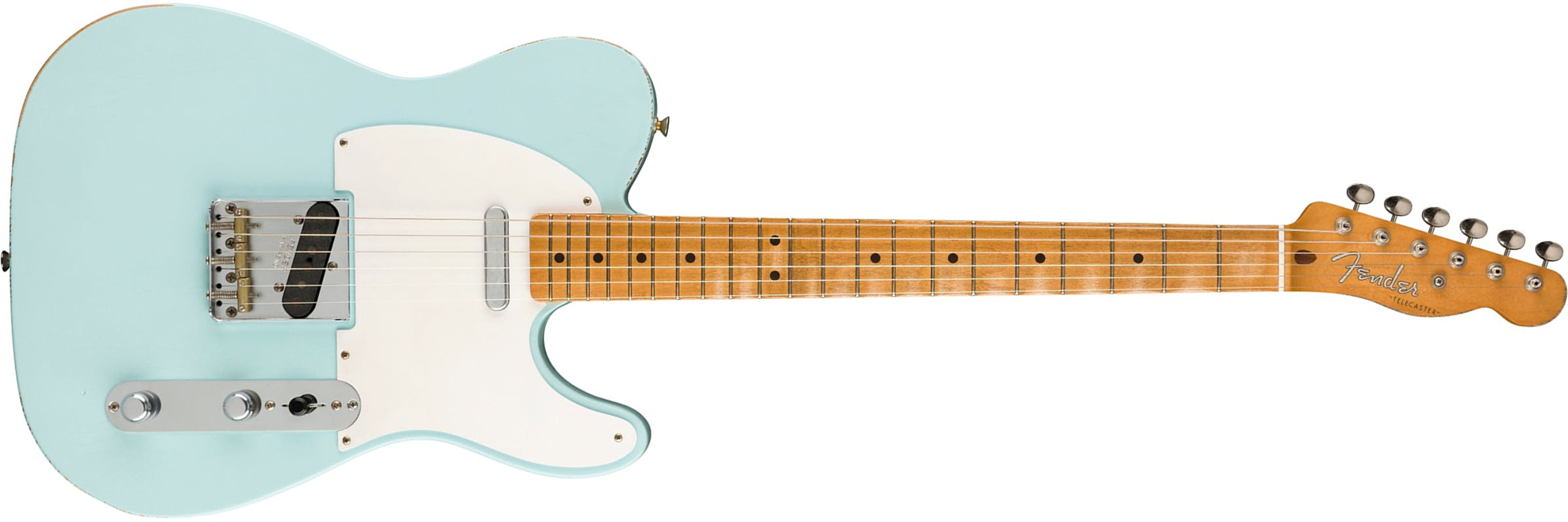 Fender Tele Vintera 50 Ltd Mex 2s Ht Mn - Road Worn Sonic Blue - Tel shape electric guitar - Main picture