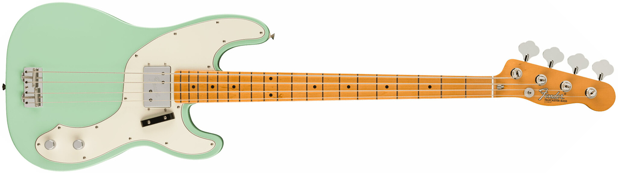 Fender Tele Bass 70s Vintera 2 Mex Mn - Surf Green - Solid body electric bass - Main picture