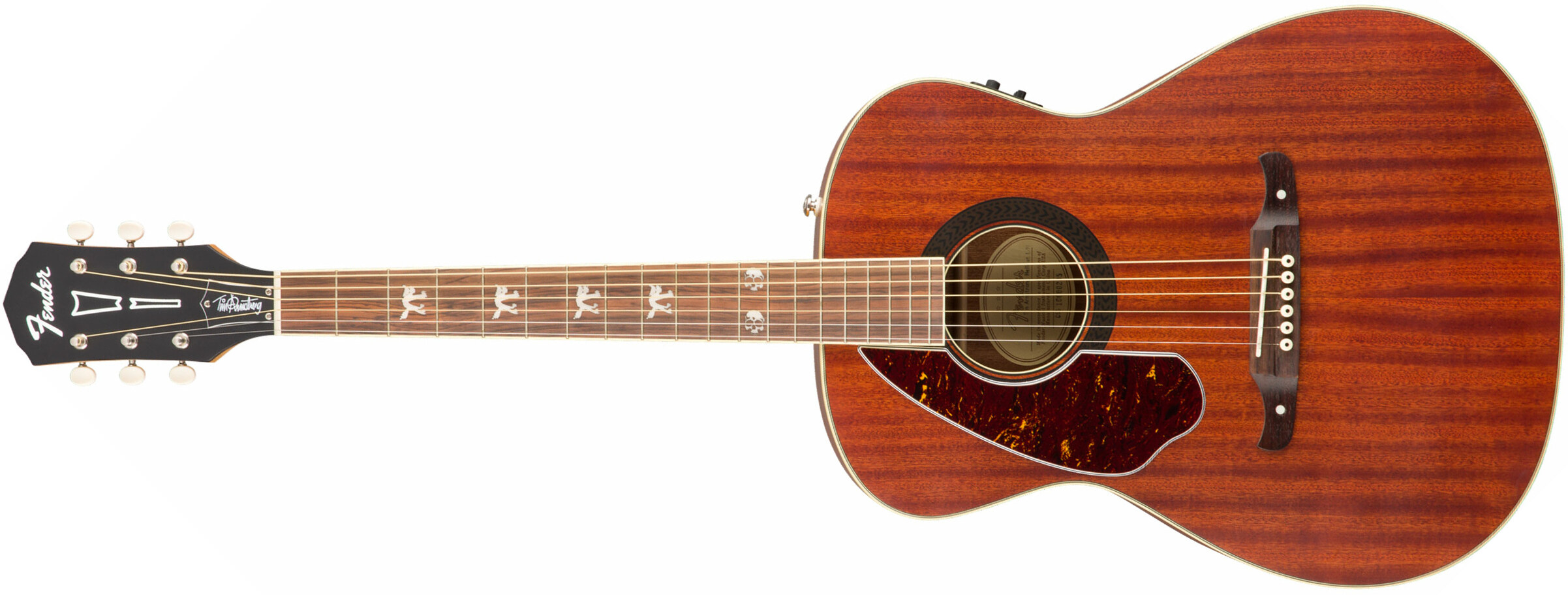 Fender Tim Armstrong Hellcat Lh Concert Tout Acajou 2017 - Natural - Electro acoustic guitar - Main picture