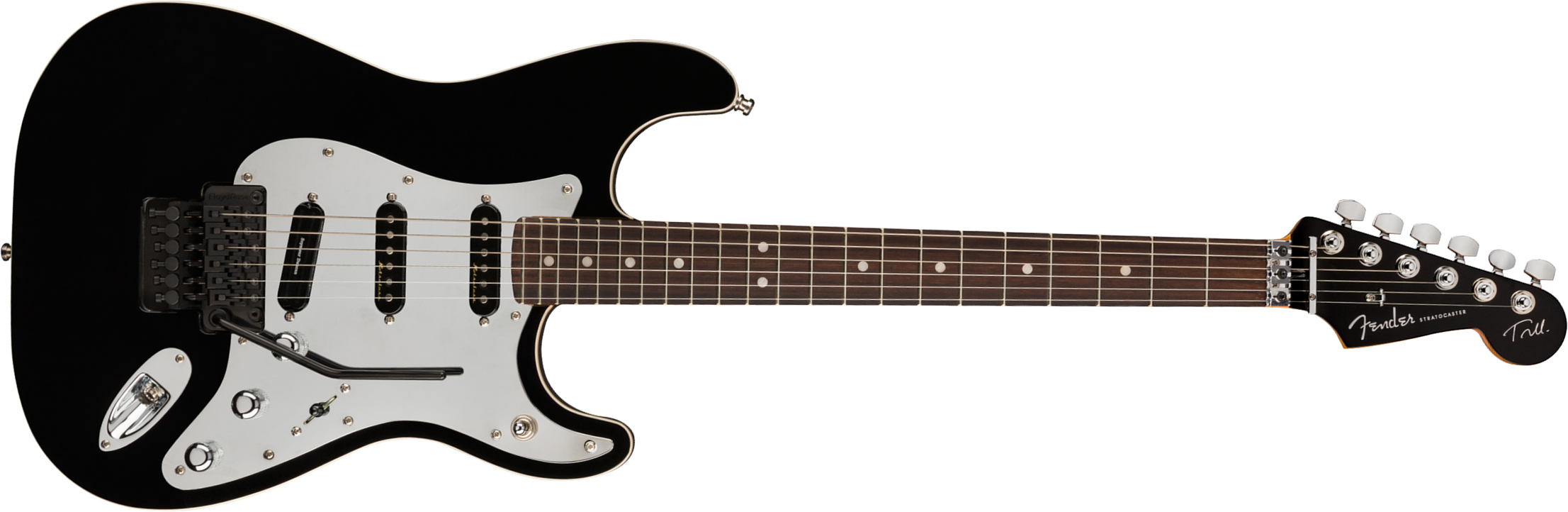 Fender Tom Morello Strat Mex Signature Hss Fr Rw - Black - Str shape electric guitar - Main picture