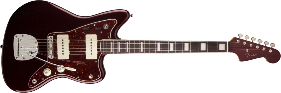 Fender Troy Van Leeuwen Jazzmaster Signature Mex Rw - Oxblood - Retro rock electric guitar - Main picture