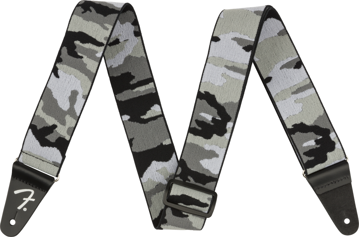 Fender Weighless 2 Inches Camo Guitar Strap Gray - Guitar strap - Main picture