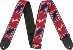 Guitar strap Fender Monogrammed Strap Red/white/Blue