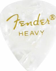 Guitar pick Fender 351 Shape Premium Heavy White Moto