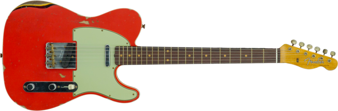 Fender Custom Shop 1960 Telecaster Custom #CZ579562 - Heavy relic tahitian coral o. 3-color sunburst