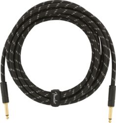 Cable Fender Deluxe Instrument Cable, 15ft, Straight/Straight - Black Tweed