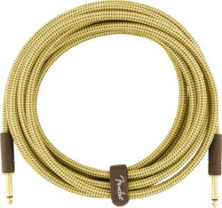 Cable Fender Deluxe Instrument Cable, 15ft, Straight/Straight - Tweed