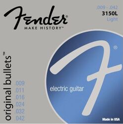 Electric guitar strings Fender Electric 3150L Original Bullets Pure Nickel 09-42 - Set of strings