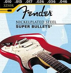 Electric guitar strings Fender Electric 3250R Super Bullets Nickelplated Steel Regular 10-46 - Set of strings