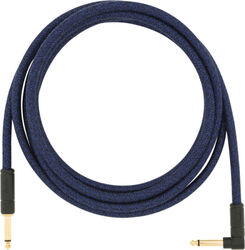 Cable Fender Festival Pure Hemp Instrument Cable, Straight/Angle, 10ft - Blue Dream