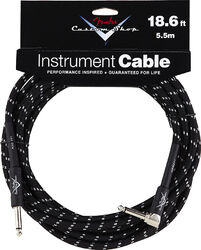Cable Fender Custom Shop Instrument Cable Black Tweed - Angle 5.6m