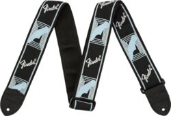 Guitar strap Fender Monogrammed Strap Black/Light Grey/Blue