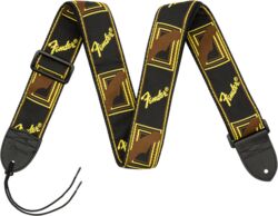 Guitar strap Fender Monogrammed Strap Black/Yellow/Brown