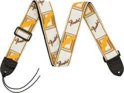 Guitar strap Fender Monogrammed Strap White/Brown/Yellow