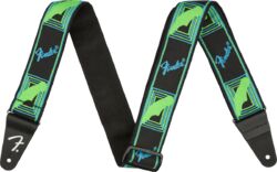 Guitar strap Fender Neon Monogrammed Guitar Strap - Green/Blue