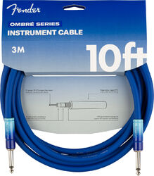 Cable Fender Ombré Instrument Cable, Straight/Straight, 10ft - Belair Blue