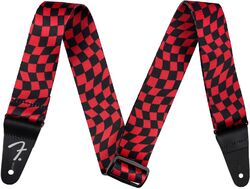WAVY CHECKER POLY STRAP RED