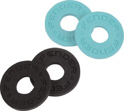 Straplock Fender Strap Blocks 4-Pack - Black & Daphne Blue