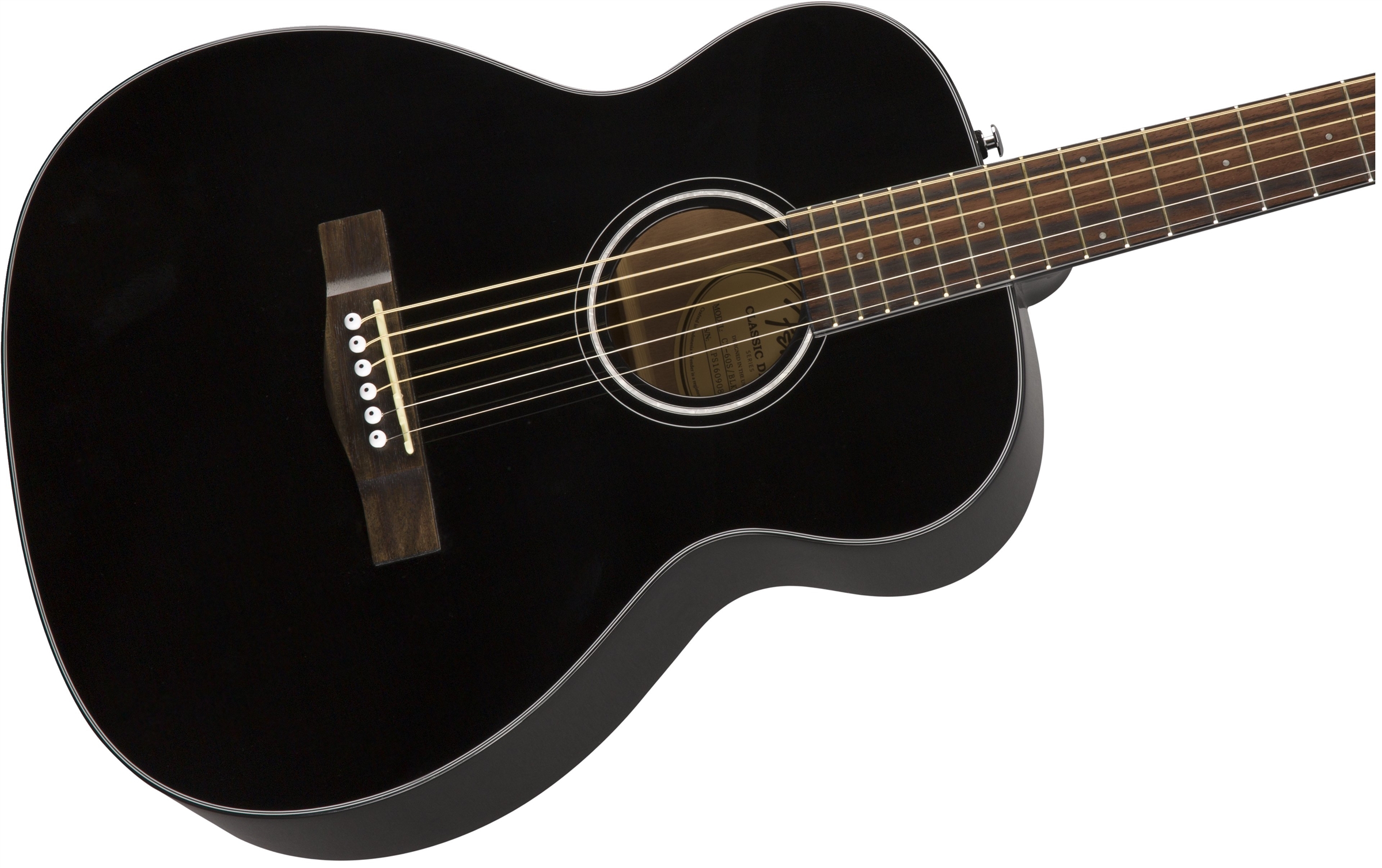 Fender Ct-60s Classic Design Travel Epicea Acajou - Black - Travel acoustic guitar - Variation 2