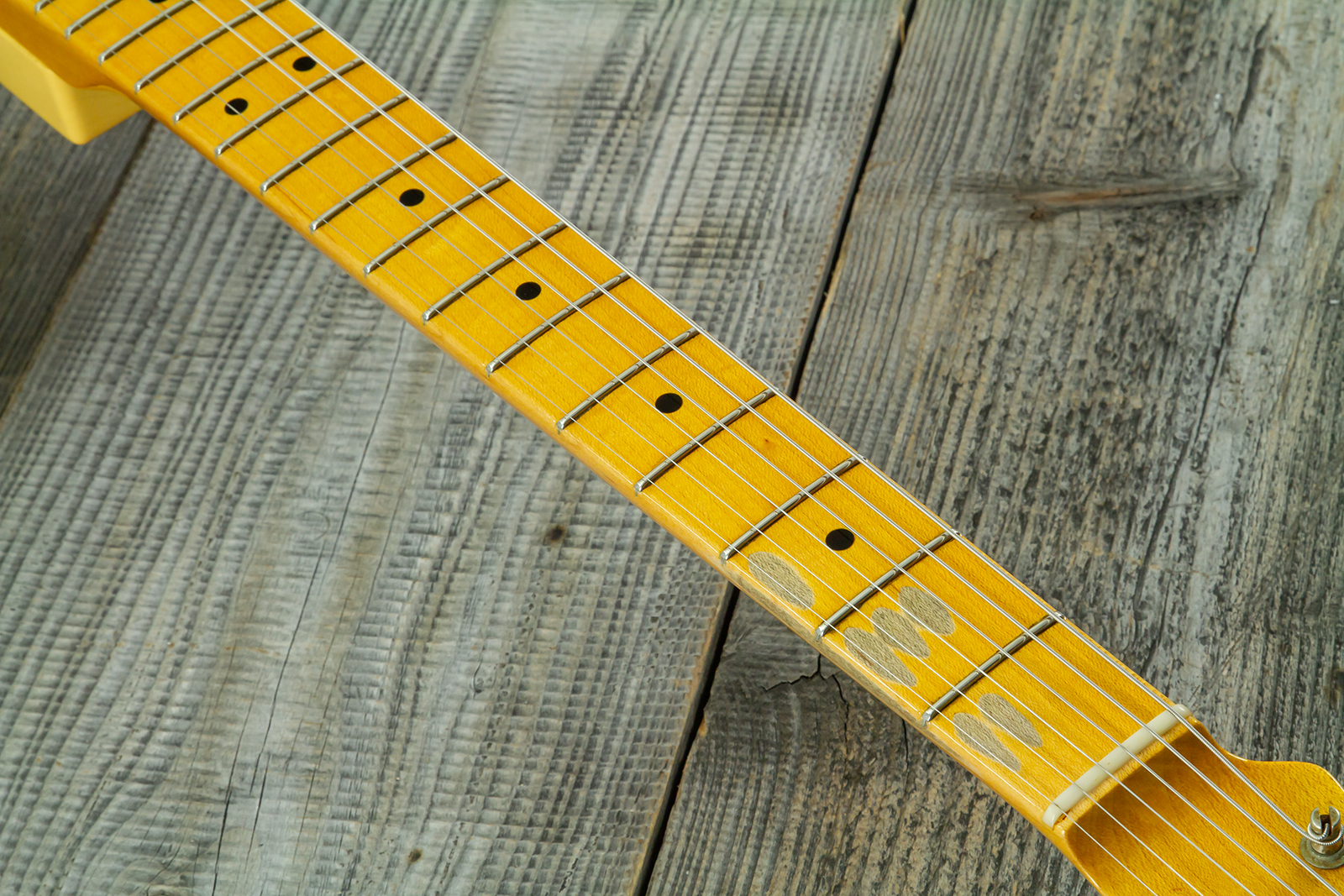 Fender Custom Shop Broadcaster Tele 70th Ann. Ltd Mn #r106019 - Journeyman Relic Nocaster Blonde - Tel shape electric guitar - Variation 9