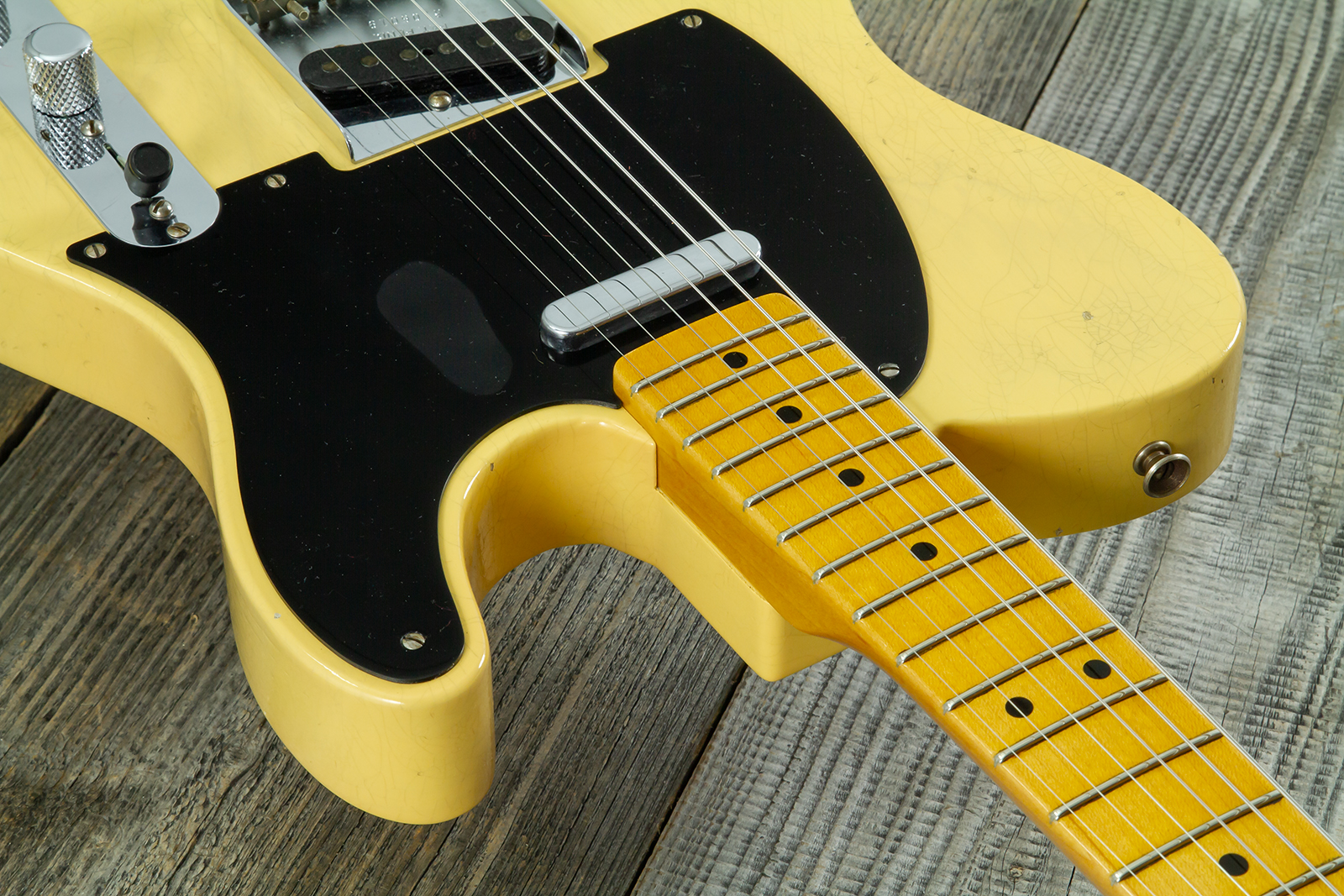 Fender Custom Shop Broadcaster Tele 70th Ann. Ltd Mn #r106019 - Journeyman Relic Nocaster Blonde - Tel shape electric guitar - Variation 6