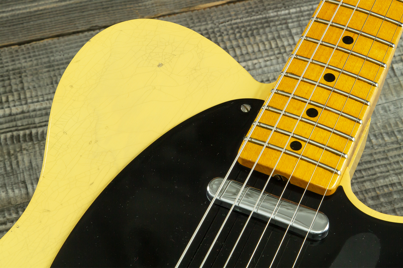 Fender Custom Shop Broadcaster Tele 70th Ann. Ltd Mn #r106019 - Journeyman Relic Nocaster Blonde - Tel shape electric guitar - Variation 8