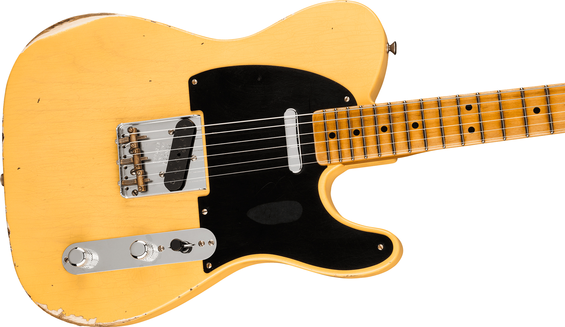 Fender Custom Shop Broadcaster Tele 70th Anniversary Ltd Mn - Relic Aged Nocaster Blonde - Tel shape electric guitar - Variation 2
