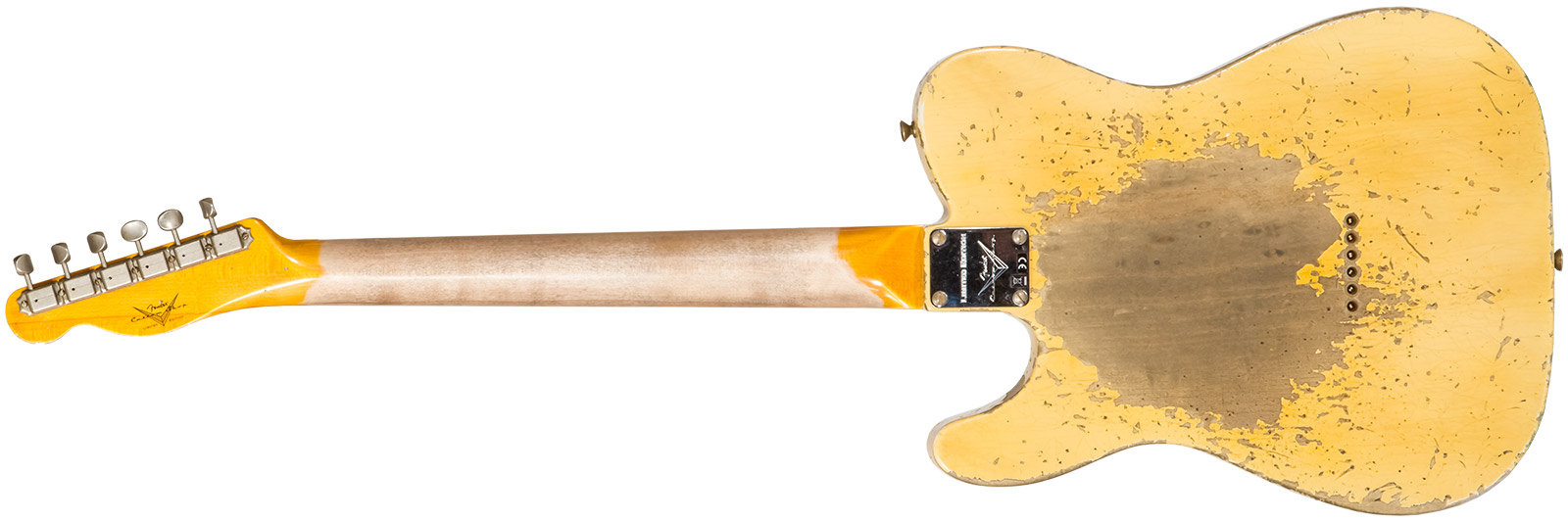 Fender Custom Shop Double Esquire/tele 1950 2s Ht Mn #r126773 - Super Heavy Relic Aged Nocaster Blonde - Tel shape electric guitar - Variation 1