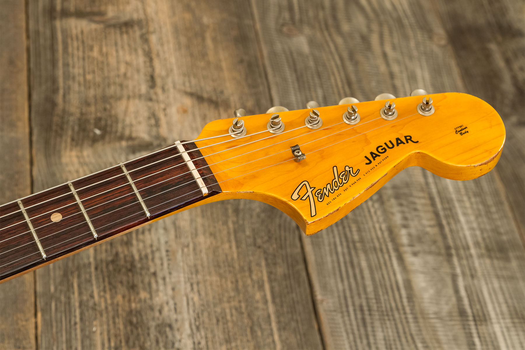 Fender Custom Shop Jaguar 1962 Shsc 2s Trem Rw #r138212 - Heavy Relic Sherwood Green Metallic - Retro rock electric guitar - Variation 11