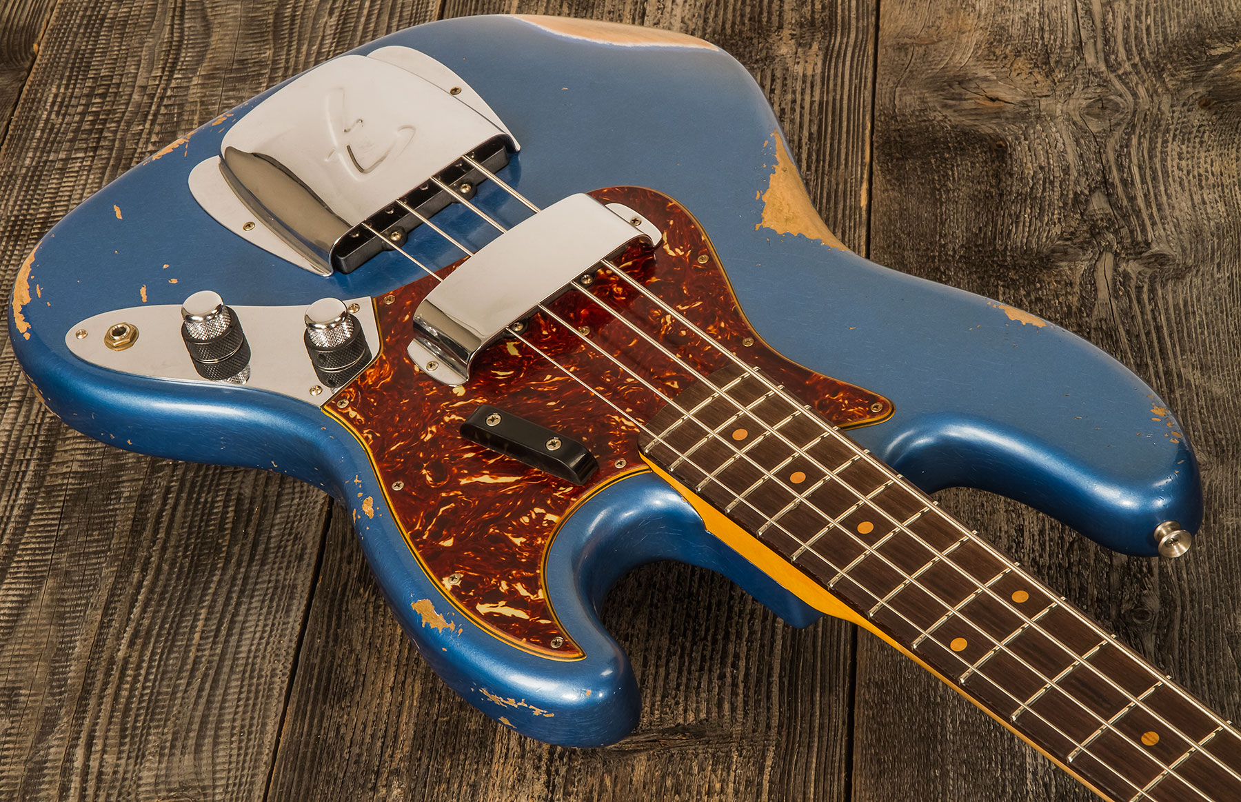 Fender Custom Shop Jazz Bass 1961 Rw #cz556667 - Heavy Relic Lake Placid Blue - Solid body electric bass - Variation 1