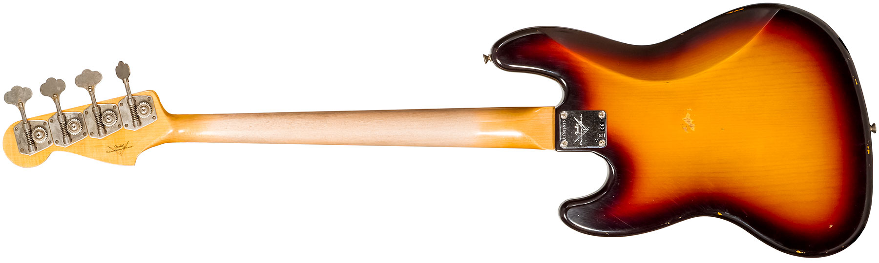 Fender Custom Shop  Jazz Bass 1962 Rw #cz569015 - Relic 3-color Sunburst - Solid body electric bass - Variation 1
