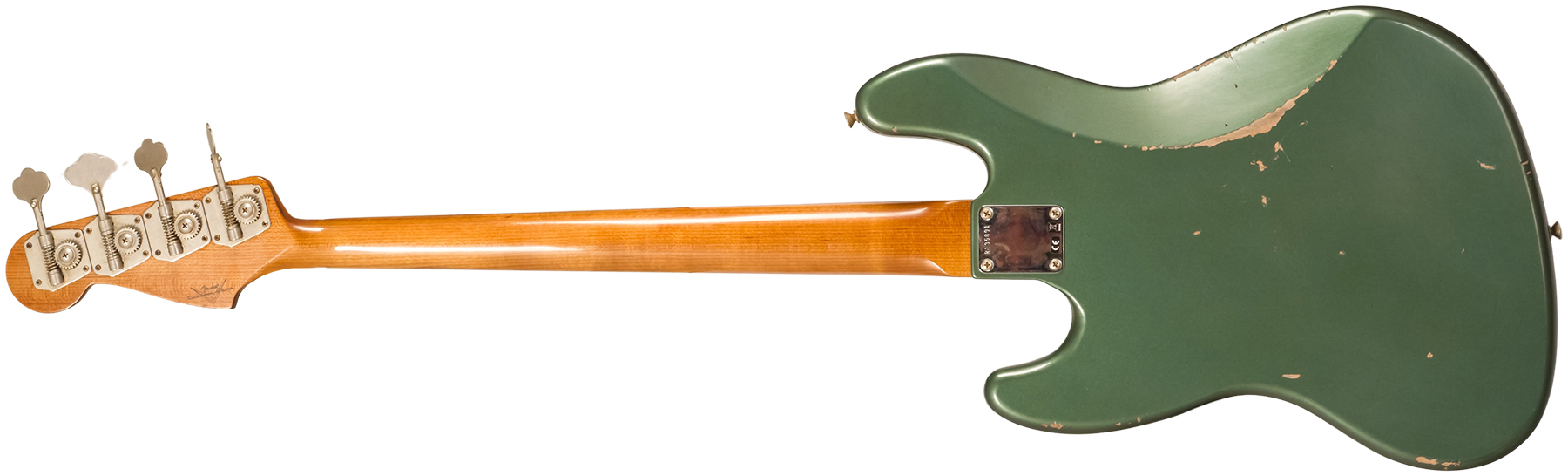 Fender Custom Shop Jazz Bass 1963 Rw #r135891 - Relic Sherwood Green Metallic - Solid body electric bass - Variation 1