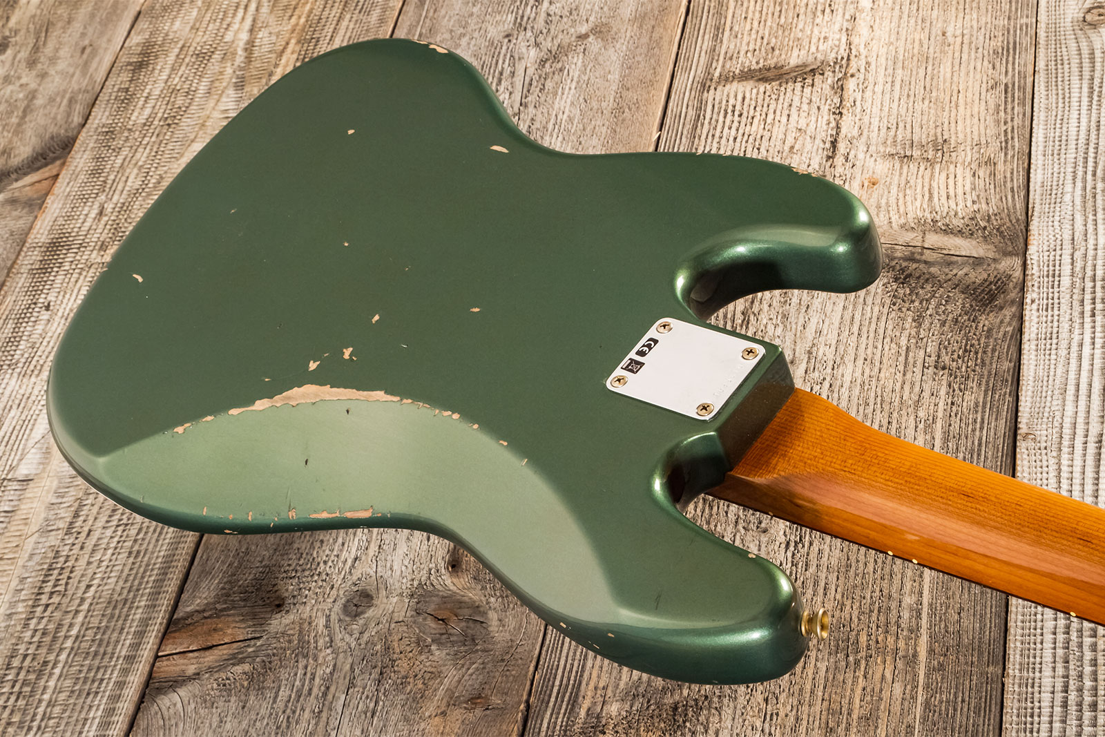 Fender Custom Shop Jazz Bass 1963 Rw #r135891 - Relic Sherwood Green Metallic - Solid body electric bass - Variation 6