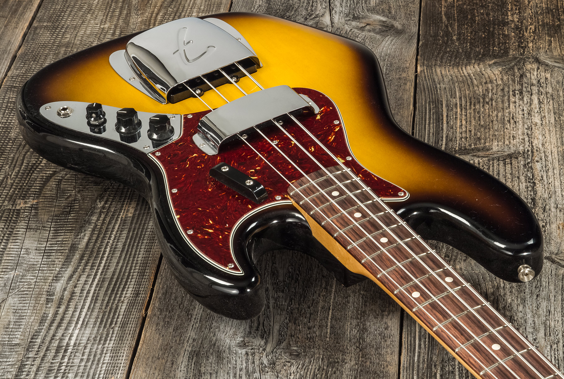 Fender Custom Shop Jazz Bass 1964 Rw #r126513 - Closet Classic 2-color Sunburst - Solid body electric bass - Variation 2