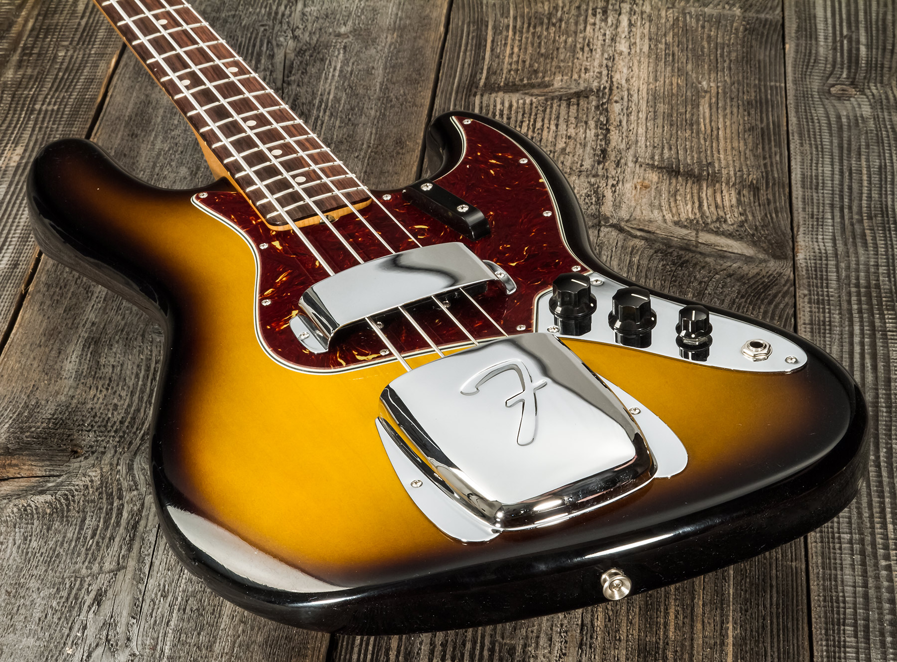 Fender Custom Shop Jazz Bass 1964 Rw #r126513 - Closet Classic 2-color Sunburst - Solid body electric bass - Variation 3