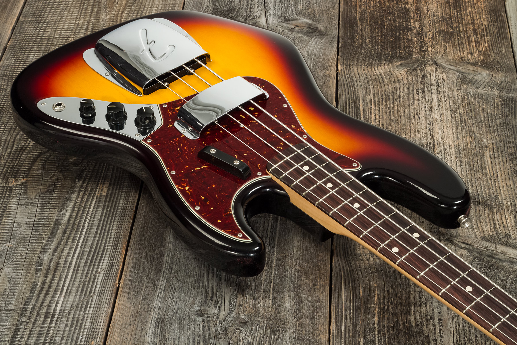Fender Custom Shop Jazz Bass 1964 Rw #r129293 - Closet Classic 3-color Sunburst - Solid body electric bass - Variation 2