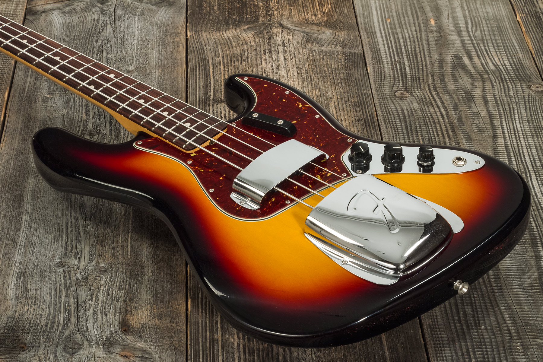 Fender Custom Shop Jazz Bass 1964 Rw #r129293 - Closet Classic 3-color Sunburst - Solid body electric bass - Variation 3