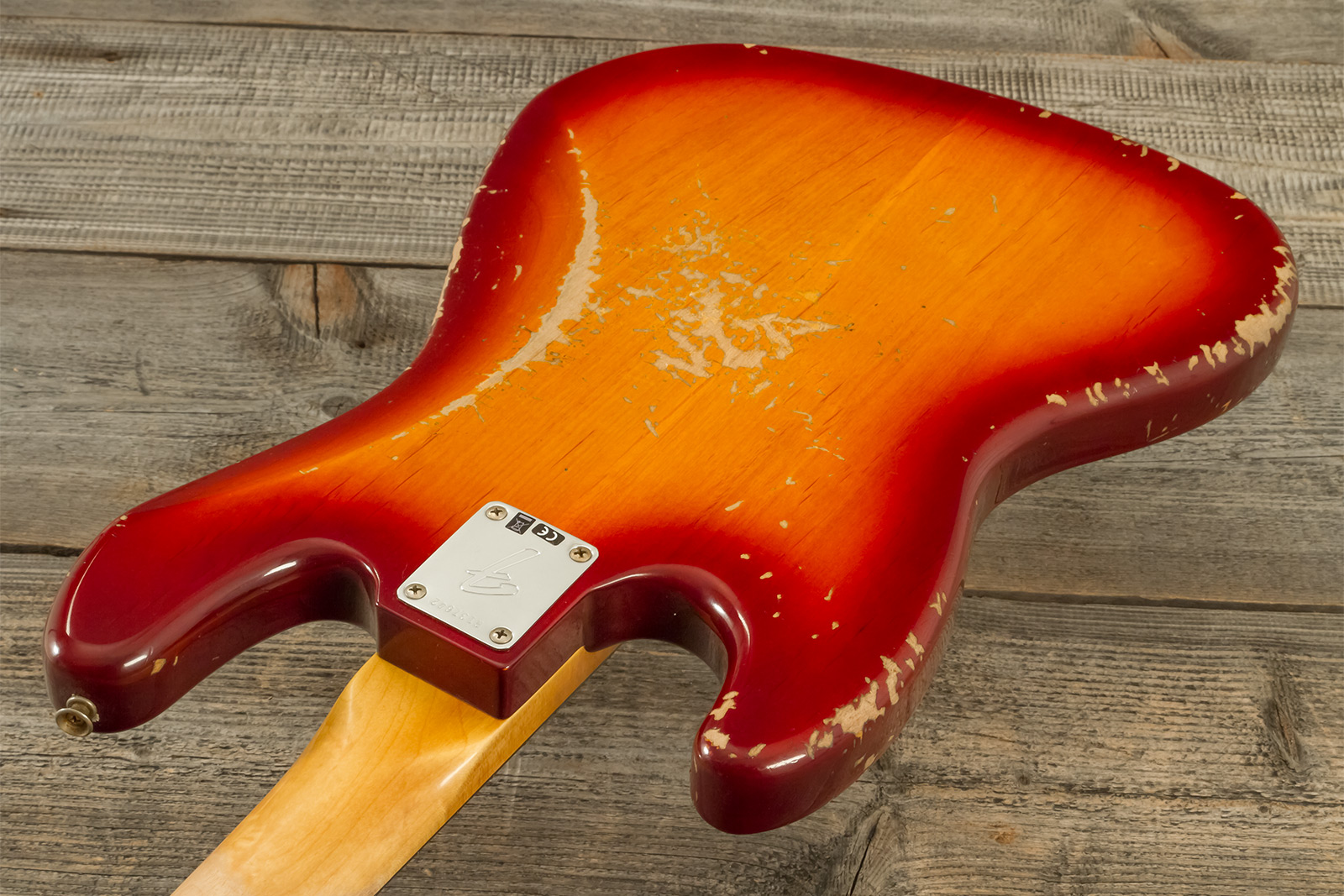 Fender Custom Shop Jazzbass 1964 Rw #r137642 - Heavy Relic Cherry Sunburst - Solid body electric bass - Variation 7