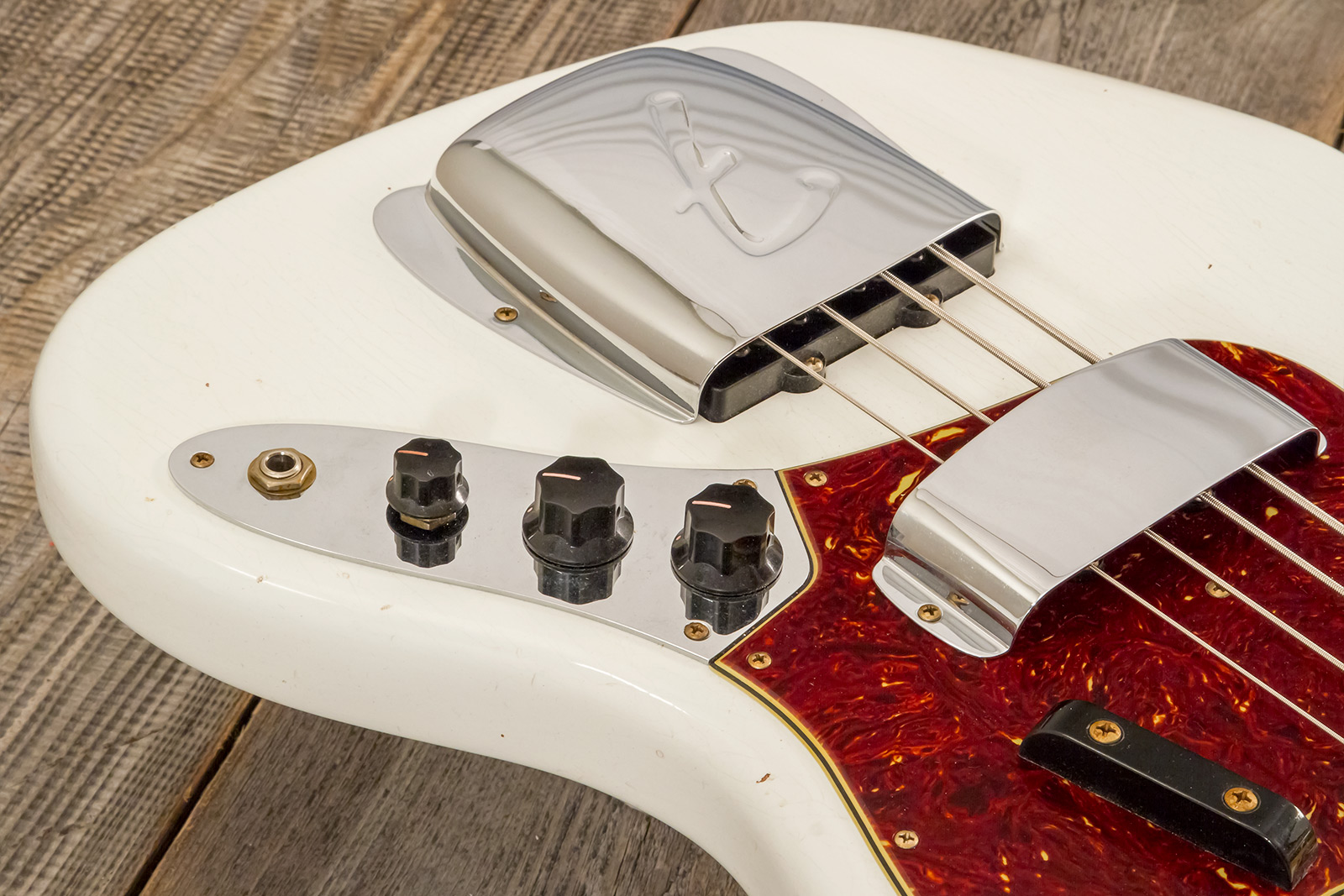 Fender Custom Shop Jazzbass 1964 Rw #r145112 - Journeyman Relic Olympic White - Solid body electric bass - Variation 3