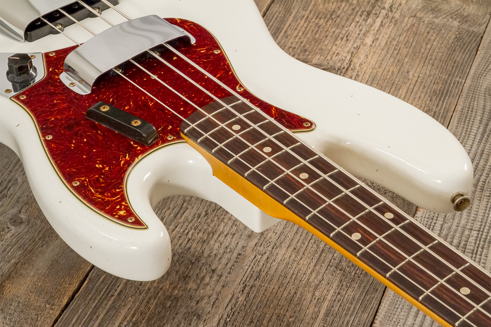 Fender Custom Shop Jazzbass 1964 Rw #r145112 - Journeyman Relic Olympic White - Solid body electric bass - Variation 5