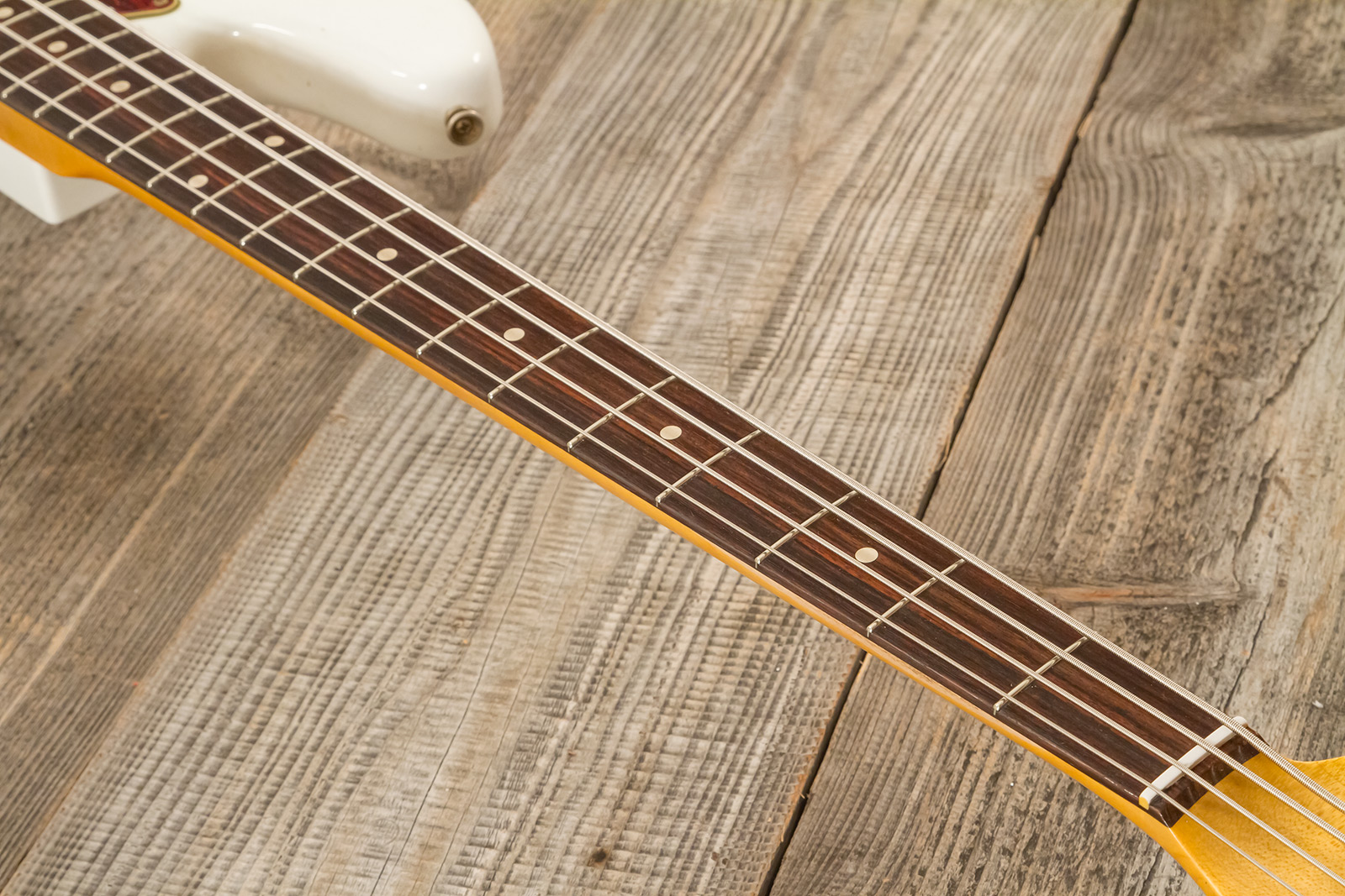 Fender Custom Shop Jazzbass 1964 Rw #r145112 - Journeyman Relic Olympic White - Solid body electric bass - Variation 6