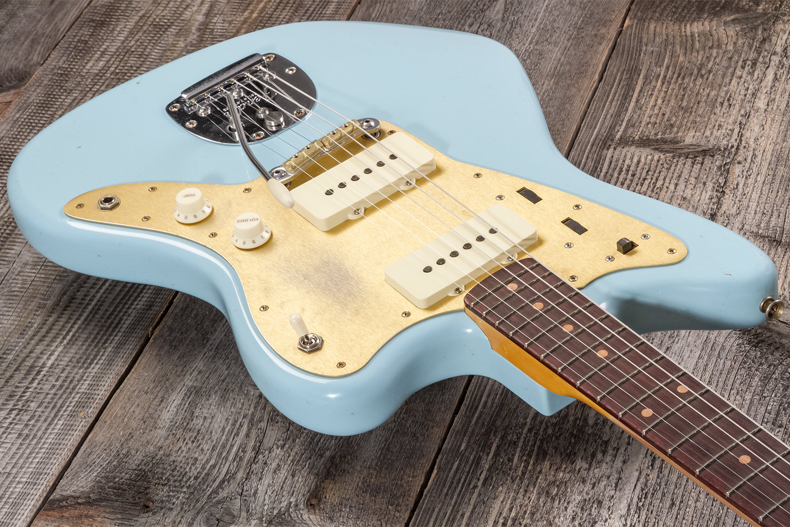 Fender Custom Shop Jazzmaster 1959 250k 2s Trem Rw #cz576203 - Journeyman Relic Aged Daphne Blue - Retro rock electric guitar - Variation 2