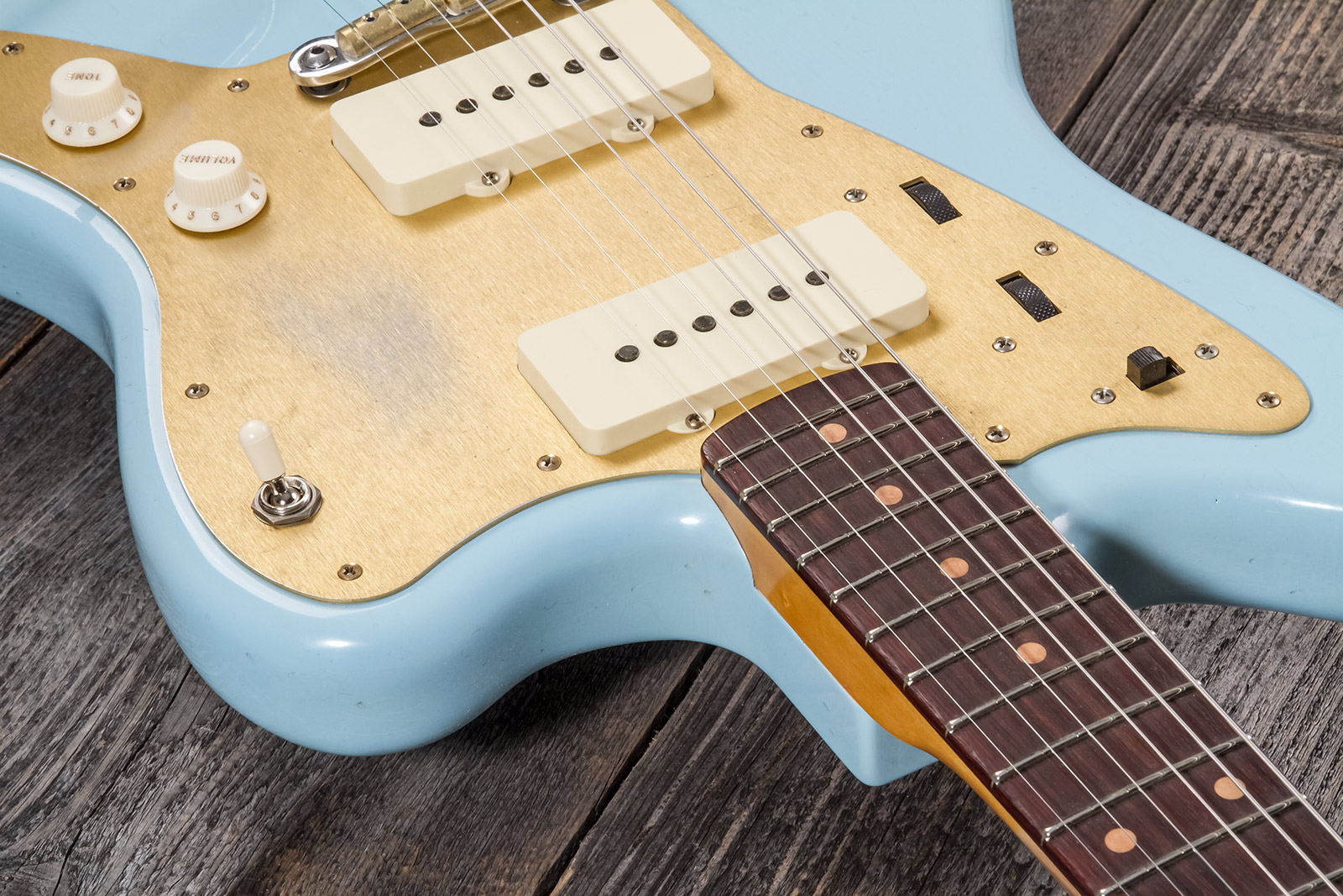 Fender Custom Shop Jazzmaster 1959 250k 2s Trem Rw #cz576203 - Journeyman Relic Aged Daphne Blue - Retro rock electric guitar - Variation 3