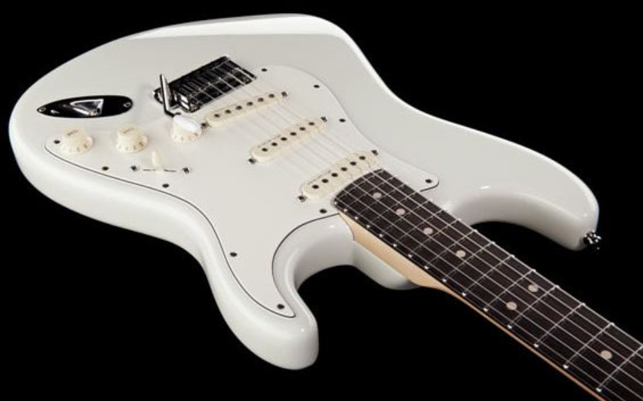 Fender Custom Shop Jeff Beck Strat 3s Trem Rw - Nos Olympic White - Str shape electric guitar - Variation 2