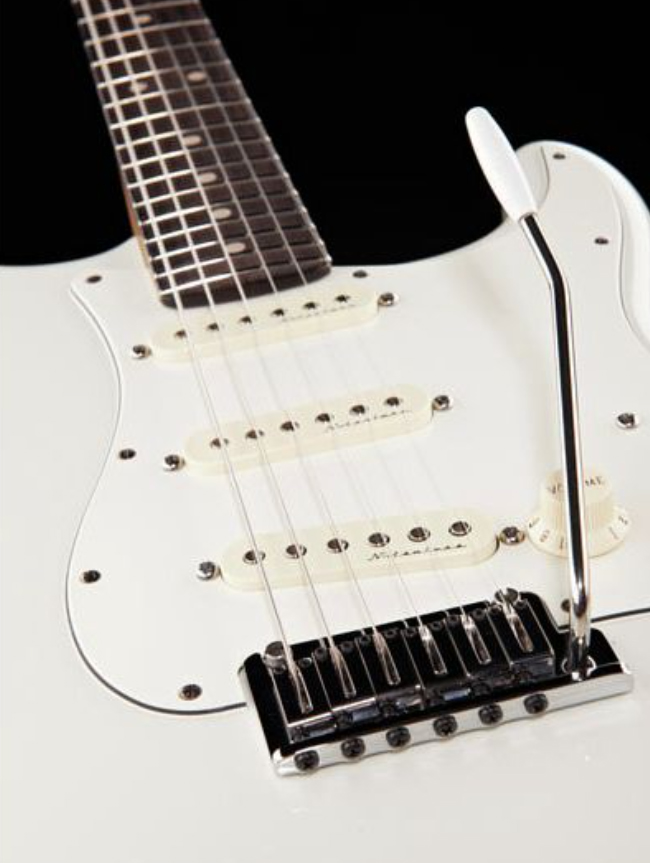 Fender Custom Shop Jeff Beck Strat 3s Trem Rw - Nos Olympic White - Str shape electric guitar - Variation 3