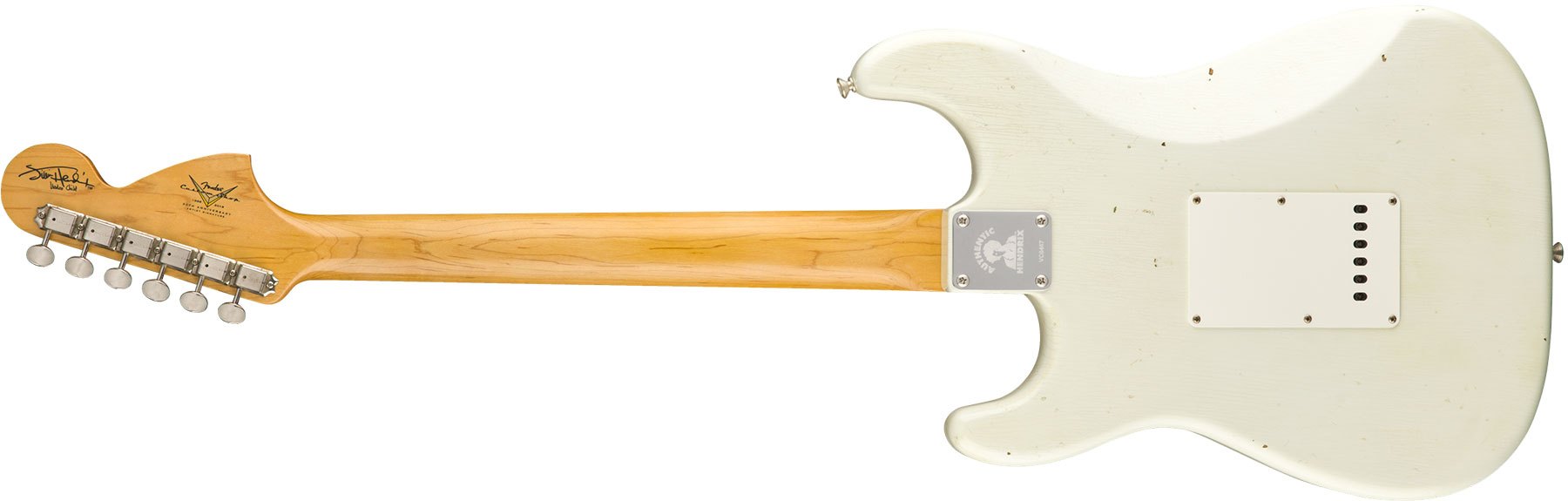 Fender Custom Shop Jimi Hendrix Strat Voodoo Child Signature 2018 Mn - Journeyman Relic Olympic White - Str shape electric guitar - Variation 1