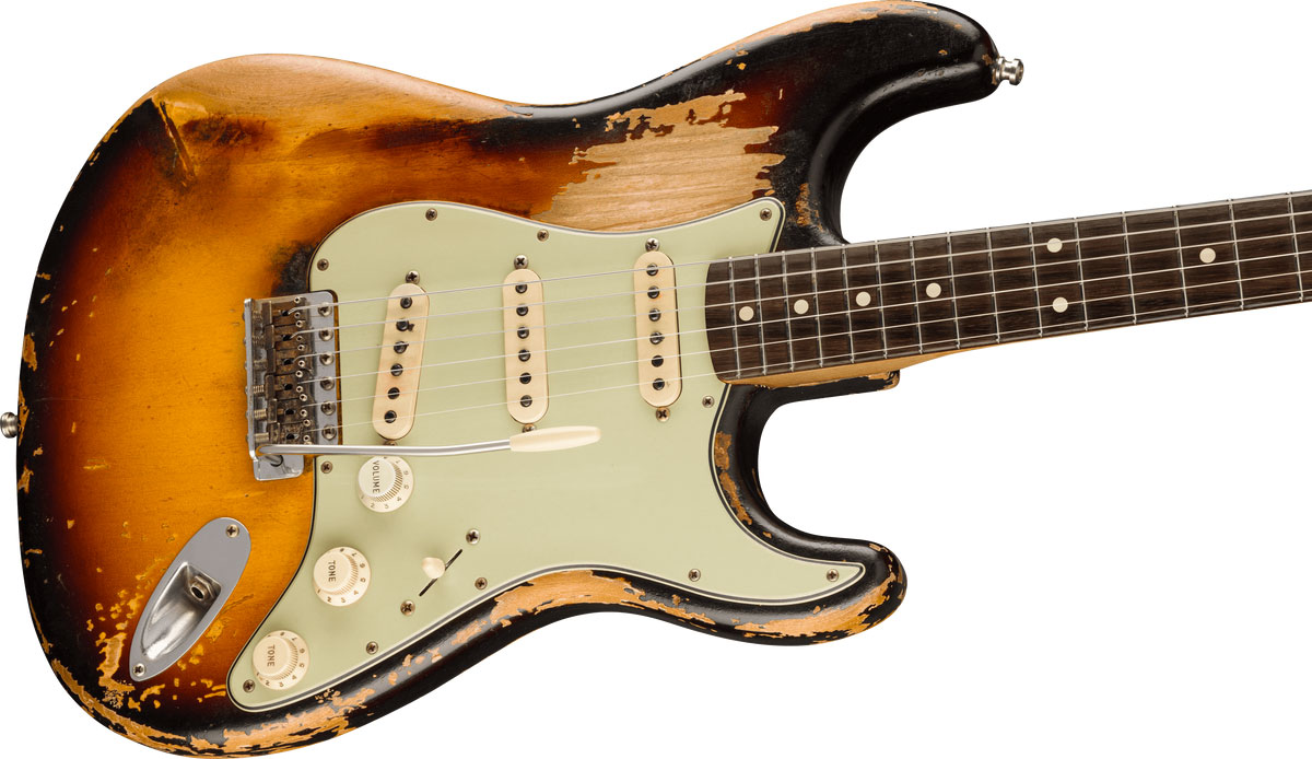 Fender Custom Shop John Frusciante Masterbuilt P.waller 3s Trem Rw - Heavy Relic 3-color Sunburst - Signature electric guitar - Variation 2