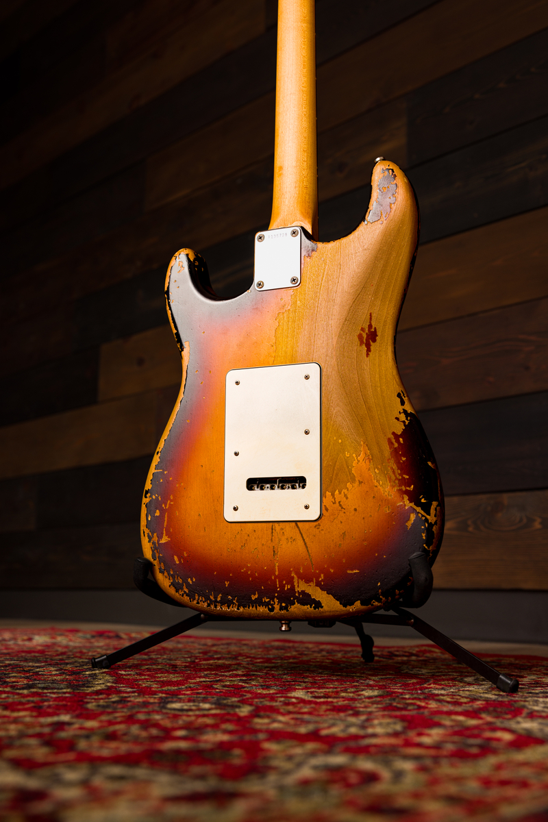 Fender Custom Shop John Frusciante Masterbuilt P.waller 3s Trem Rw - Heavy Relic 3-color Sunburst - Signature electric guitar - Variation 6